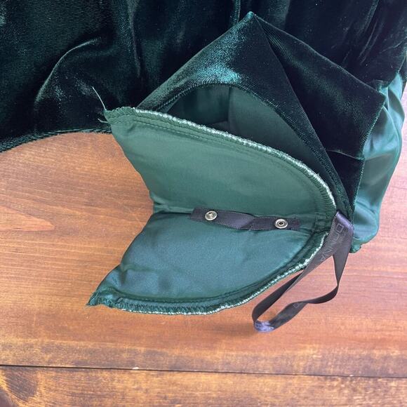 Vintage 80s 90s Donna Ricco Emerald Green Velvet Midi Dress Tie Waist Women's 8 - Picture 12 of 15